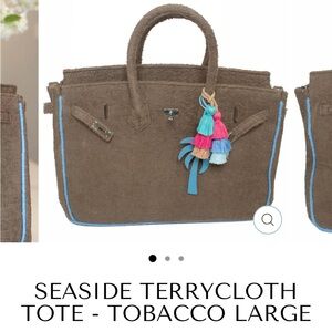 Beach Haus Birkin SEASIDE TERRYCLOTH TOTE - TOBACCO LARGE